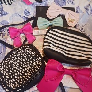Betsey Johnson Pink and Black Handbag Bundle